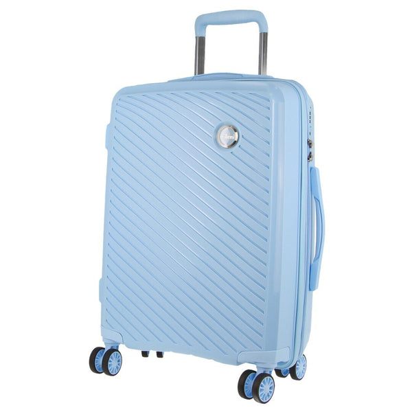 Milleni Hard Shell Spinner Wheel Luggage Bag Travel Suitcase 54cm 39L Blue