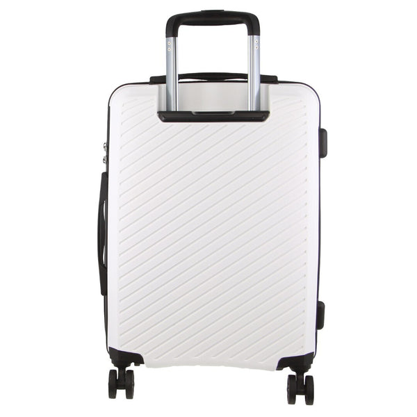 Milleni Hard Shell Spinner Wheel Luggage Bag Travel Suitcase 54cm 39L White