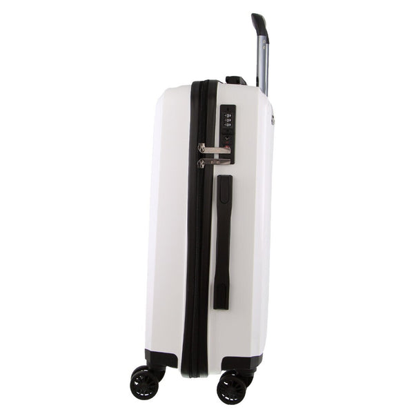 Milleni Hard Shell Spinner Wheel Luggage Bag Travel Suitcase 54cm 39L White