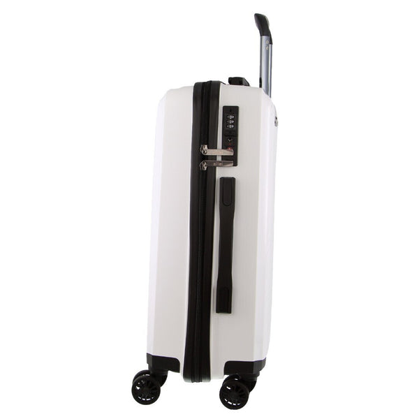 Milleni Hard Shell Spinner Wheel Luggage Bag Travel Suitcase 54cm 39L White
