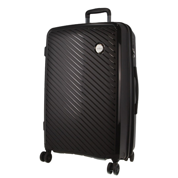 Milleni Hard Shell Spinner Wheel Luggage Bag Travel Suitcase 75cm 124L Black