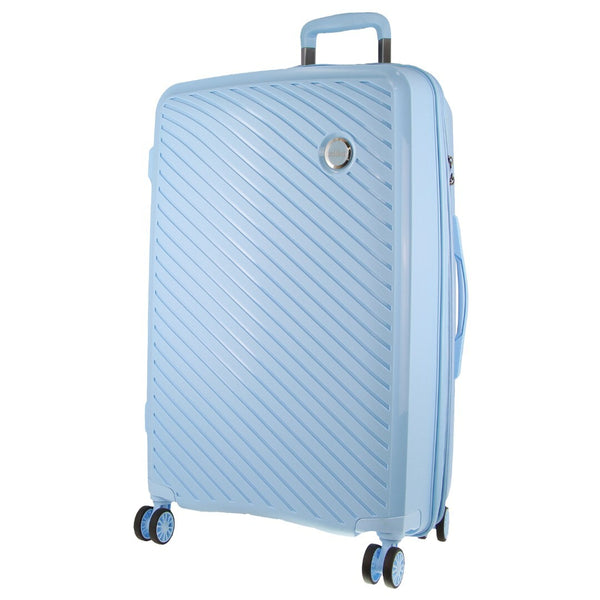 Milleni Hard Shell Spinner Wheel Luggage Bag Travel Suitcase 75cm 124L Blue