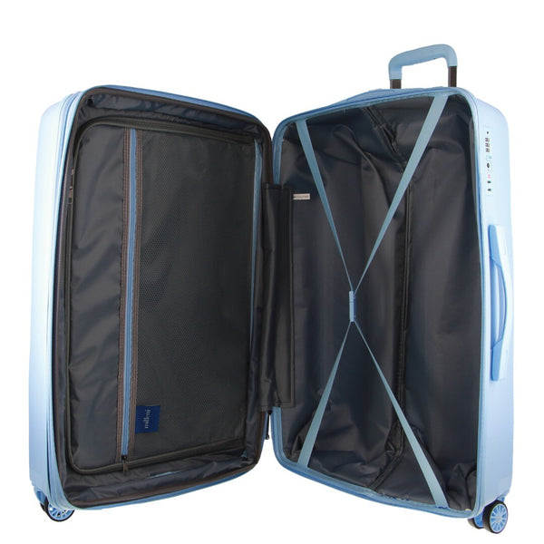 Milleni Hard Shell Spinner Wheel Luggage Bag Travel Suitcase 75cm 124L Blue