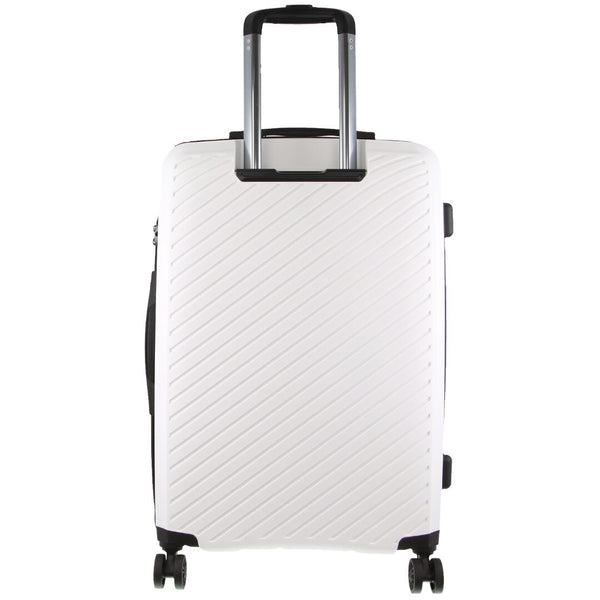 Milleni Hard Shell Spinner Wheel Luggage Bag Travel Suitcase 75cm 124L White