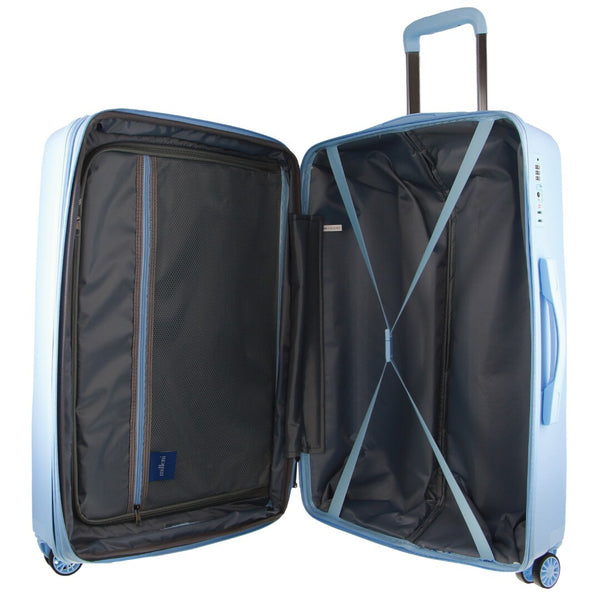 Milleni Hard Shell Spinner Wheel Luggage Bag Travel Suitcase 65cm 82.5L Blue
