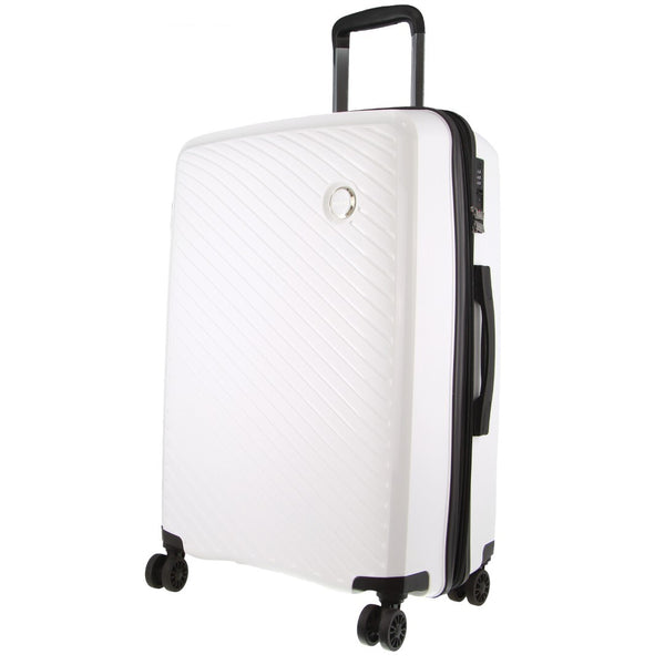 Milleni Hard Shell Spinner Wheel Luggage Bag Travel Suitcase 65cm 82.5L White