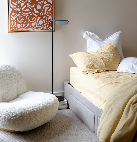 Soleil Cotton Muslin Duvet Quilt Doona Duvet Cover Set Yellow King