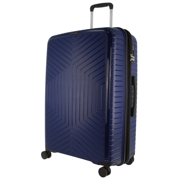 Pierre Cardin Hard Shell Spinner Suitcase Luggage Bag Medium 65cm 89L Blue