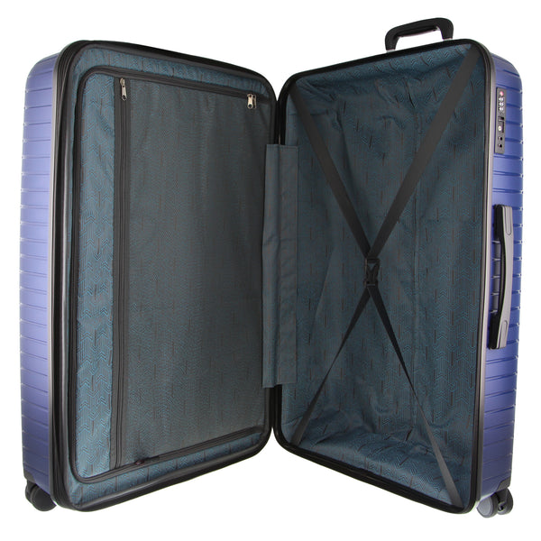 Pierre Cardin Hard Shell Spinner Suitcase Luggage Bag Medium 65cm 89L Blue