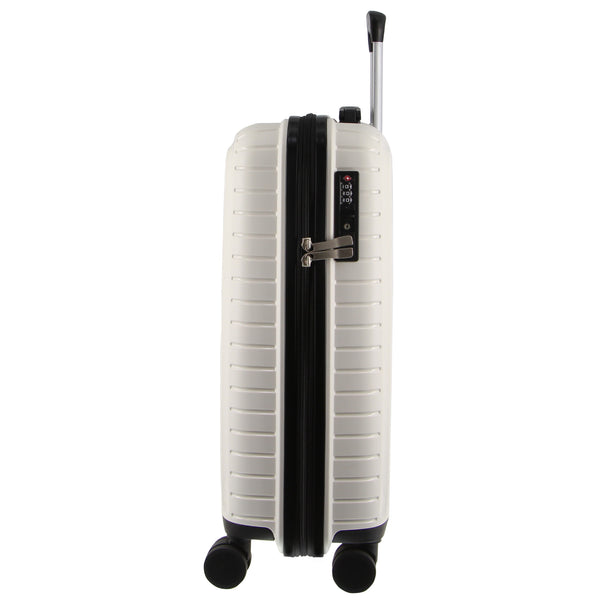 Pierre Cardin Hard Shell Spinner Suitcase Luggage Bag Medium 65cm 89L White
