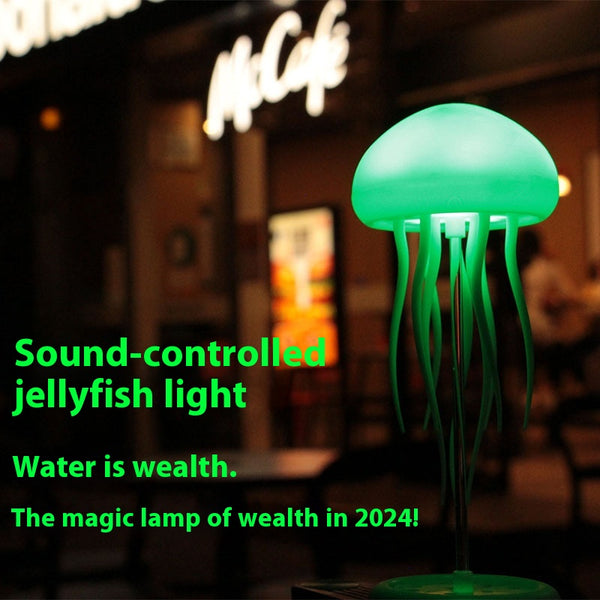Jellyfish Nursery Bedside LED Night Light Lamp Colour Change Voice Control USB Base