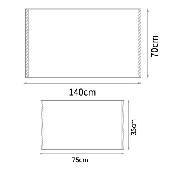 2 Pce Coral Fleece Face Towel Washcloth + Bath Towel Set Dark Blue