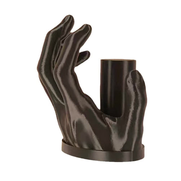 Hand Shaped Toilet Paper Holder Wall Mounted Resin Black
