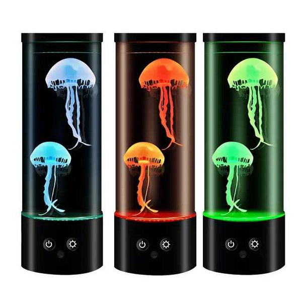 1 x LED Jellyfish Bedside Nursery Lamp Light 17 Colours 4 Modes USB Battery