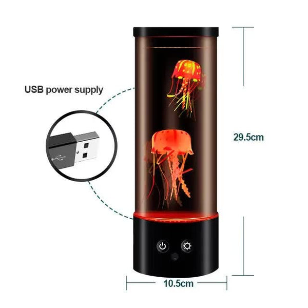 1 x LED Jellyfish Bedside Nursery Lamp Light 17 Colours 4 Modes USB Battery