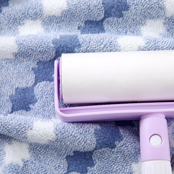 4 Pce Coral Fleece Bath Towel + 3 Hand Towel Set Blue