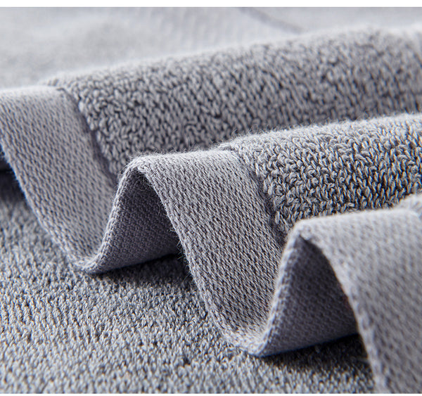 Thick Cotton Bath Towel 260g 100 x 50cm Grey
