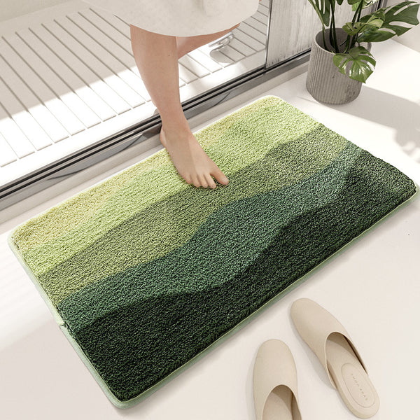 Microfibre Non Slip Bath Mat 80 x 50cm Green