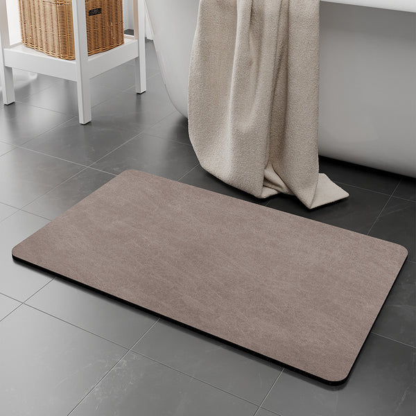 Diatomite Quick Dry Absorbent Bath Mat 70 x 45cm Brown