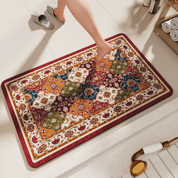 Diatomaceous Earth Diatomite Absorbent Non Slip Bath Mat 60 x 40cm Brown