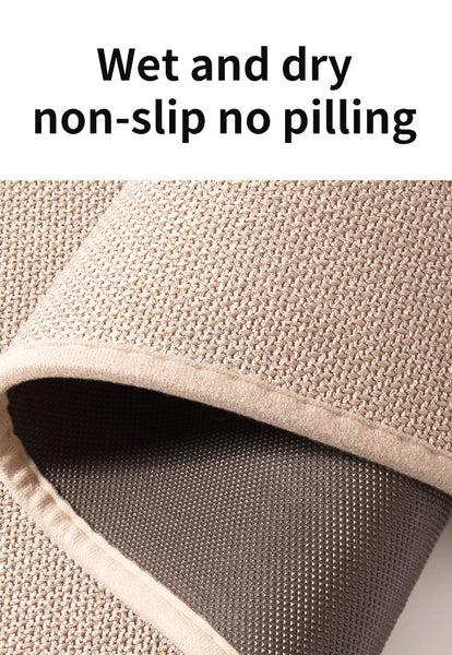 Quick Dry Absorbent Bath Bathroom Mat Rug Non Slip Polyester 80 x 50cm Grey