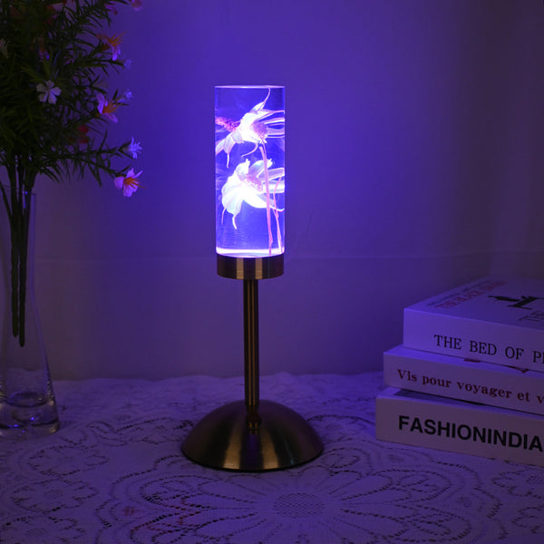 Eternal Flower LED Acrylic Table Lamp Light Color Change USB Daisy