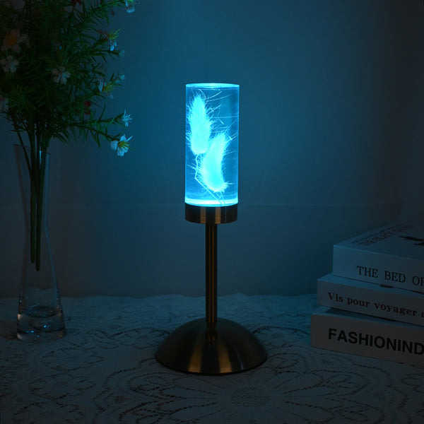 Eternal Flower LED Acrylic Table Lamp Light Color Change USB Dogtail