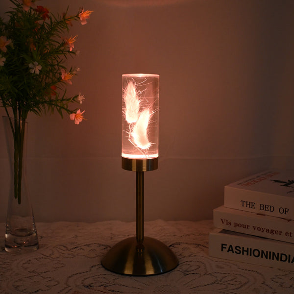 Eternal Flower LED Acrylic Table Lamp Light Color Change USB Dogtail
