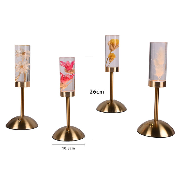 Eternal Flower LED Acrylic Table Lamp Light Color Change USB Dandelion