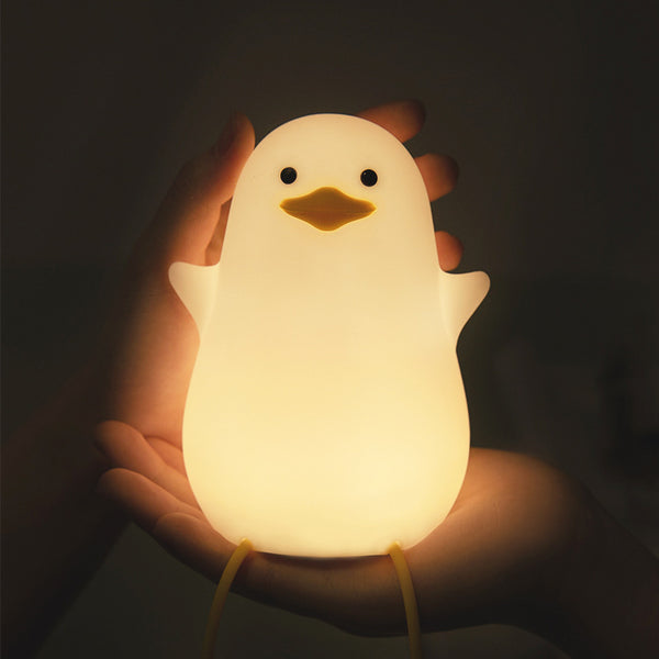Seagull Silicone Nursery Bedside LED Night Light Touch Control Timer USB