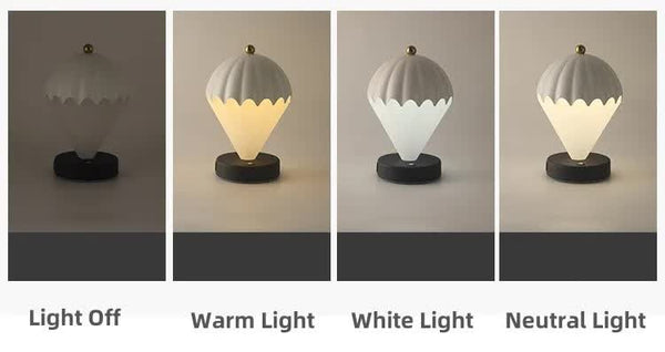 Nordic Style Hot Air Balloon LED Touch 3 Colour USB Bedside Table Lamp Light Black