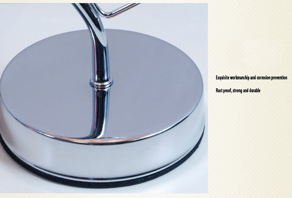 Rose Flower Bouquet Table Lamp Light Chrome Base Crystal Heart Accent Beige