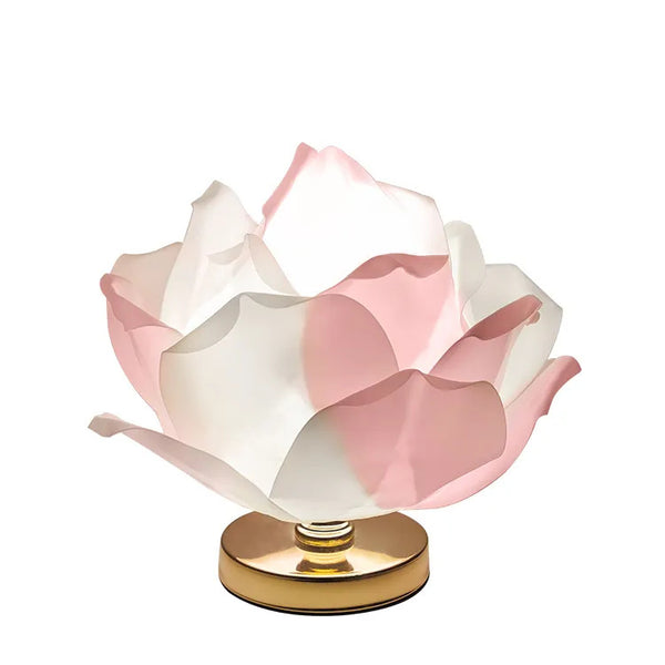 Lotus Flower Bedside Side Table Lamp Light Pink White