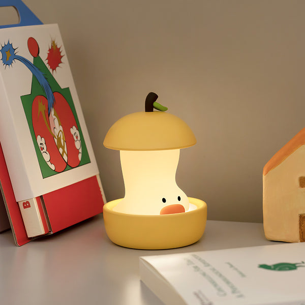Duck Pear Silicone Nursery Bedside LED Night Light Timer 3 Light Modes USB
