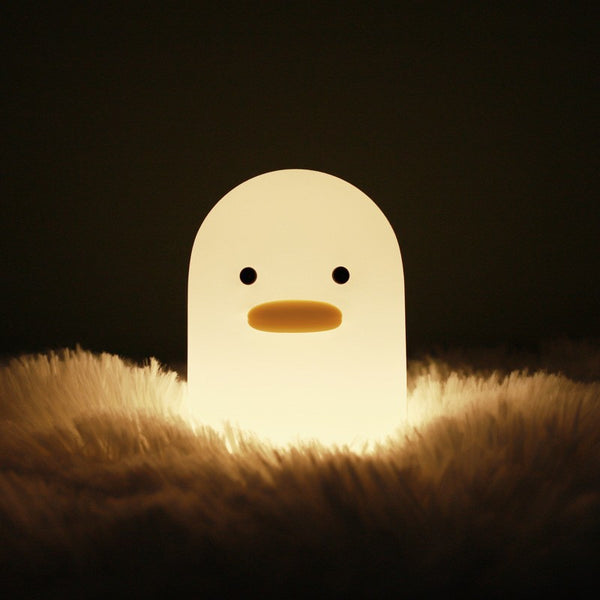 Duck Silicone Nursery Bedside LED Night Light Touch Control Rechargeable USB