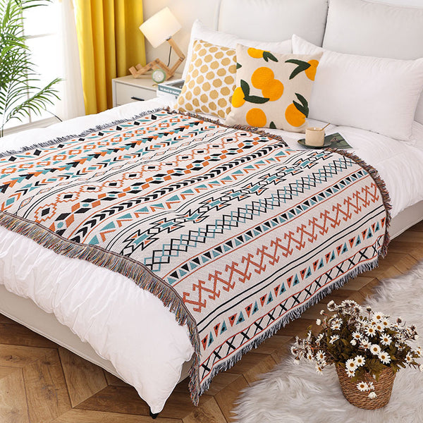 Navajo Western Modern Blanket Throw Rug Sofa Cover 130 x 160cm