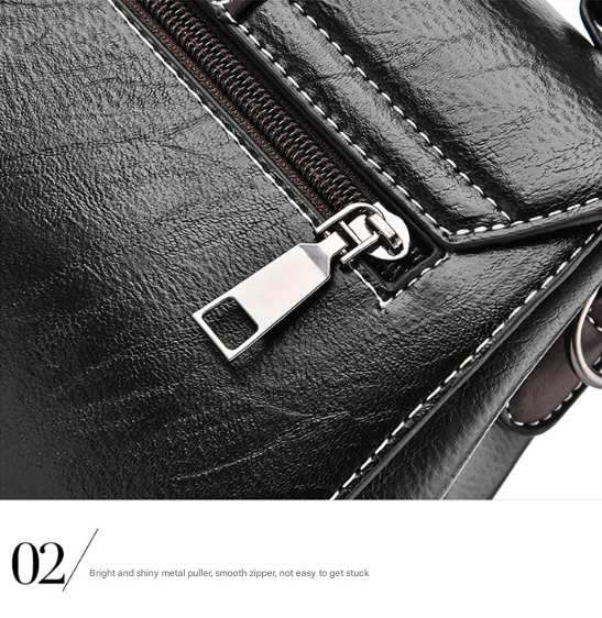 Faux PU Leather Top Handle Satchel Crossbody Bag Classic Clasp Braid Detail Black