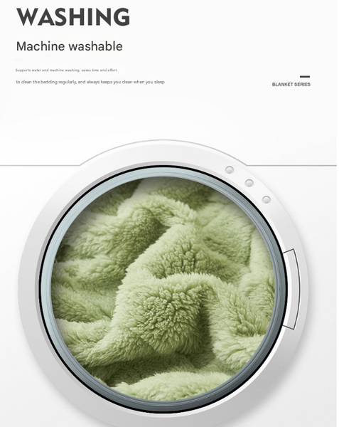 Checkered Waffle Texture Plush Fleece Blanket Throw Rug 200 x 230cm Pink