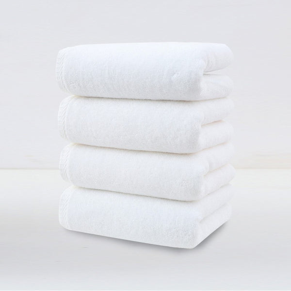 4 Pce Cotton Hand Towel Set Ultra Soft Absorbent Quick Dry White