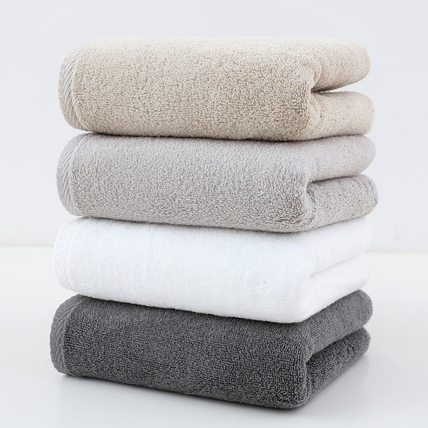 4 x Cotton Hand Towel Set Ultra Soft Absorbent Quick Dry Grey White Beige