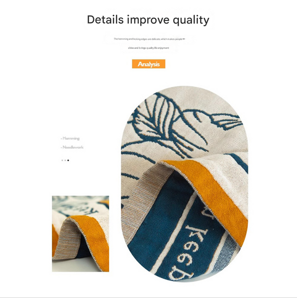 Cotton Gauze Bath Towel Highly Absorbent Multicolour Floral