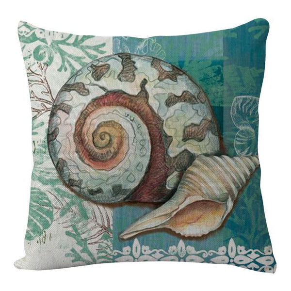 Marine Sea Animal Mermaid Theme Vintage Style Printed Cushion Covers Square 45cm