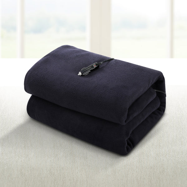 Giselle Electric Heated Blanket Fleece Throw Rug Car Travel Camping 12V DC