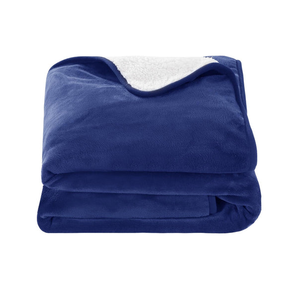 Giselle Electric Throw Rug Heated Blanket Washable Fleece Timer Blue