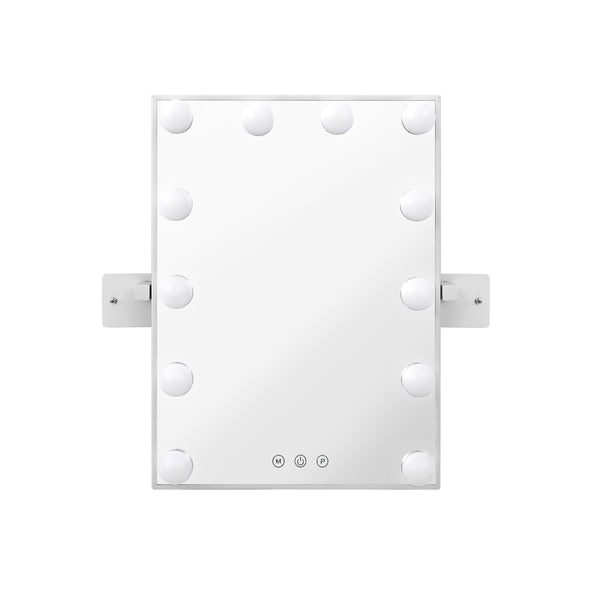 Hollywood Makeup Mirror 12 Dimmable LED Wall Mount Touch Control 30x40cm