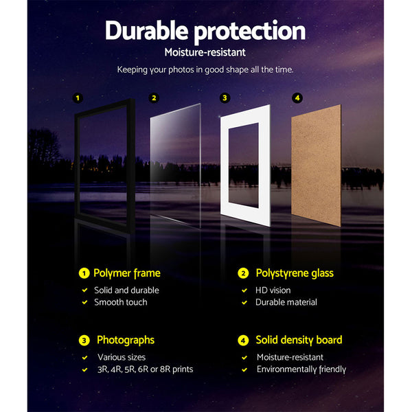 3 Piece A3 Photo Picture Painting Frame Collage Feature Wall Set Black