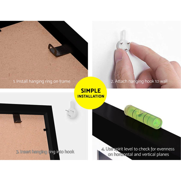 3 Piece A3 Photo Picture Painting Frame Collage Feature Wall Set Black