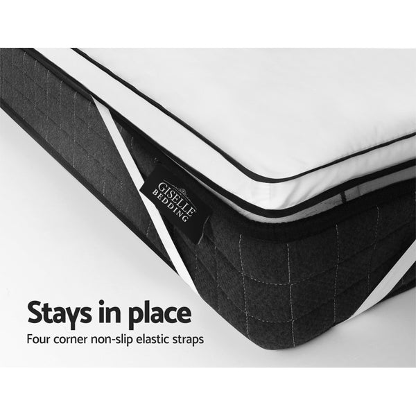 Giselle Bedding Microfibre Mattress Topper Pillowtop Queen