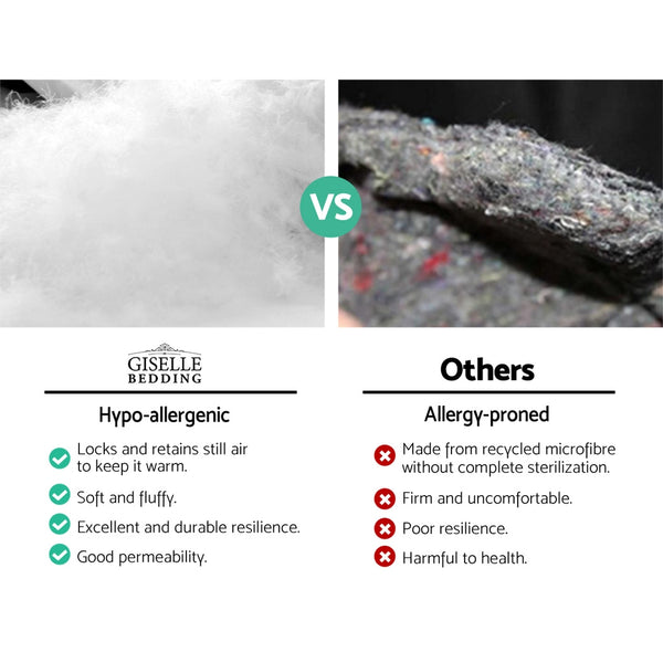 Giselle Bedding 1000gsm Microfibre Pillowtop Mattress Topper Queen 45cm