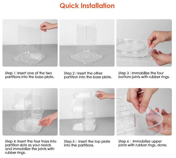 Rotating Adjustable Makeup Organiser Stand Display Holder Storage Pink